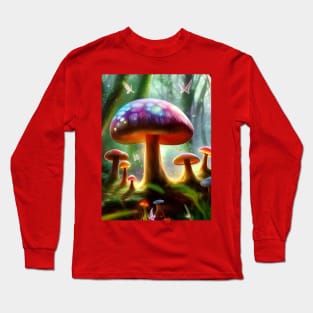 Fungi Tales (4) - Fairy Magic Mushrooms Long Sleeve T-Shirt